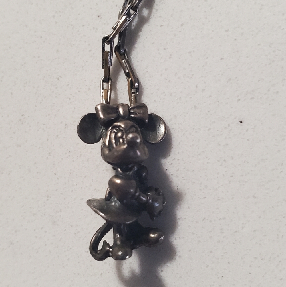 Vintage Disney 3D Minnie Mouse Charm on Necklace